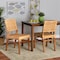 Baxton Studio Lesia Modern Bohemian Natural Brown Rattan and Walnut Brown Mahogany Wood 2Piece Dining Chair Set, PR 211-2PC-12763-ZORO - alternate 1